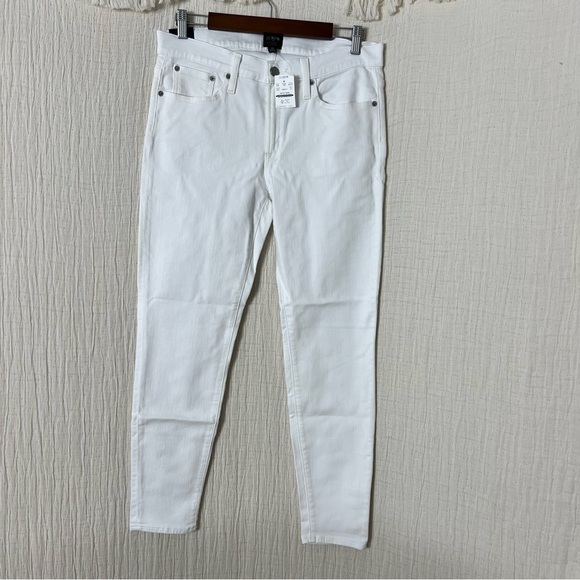 J. Crew Factory White stovepipe mid rise skinny jean in signature stretch+ 30 - Picture 2 of 9